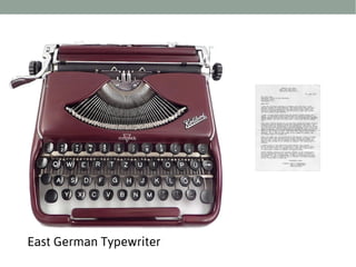 East German Typewriter

 