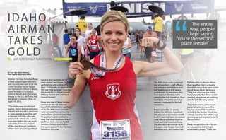 10
T h e B e a c o n | N o v e m b e r 2 0 1 5
Combat Excellence
Master Sgt. Bonnie Davis
124th Force
Support Squadron
NCOIC of Formal Schools
22+ years of service
12 years total AGR
WARRIOR OF
THE MONTH    Master Sgt. Bonnie Davis (Sept)                                     
You
never
know
when an
opportunity is
going to come
open, always
be ready. Air National Guard photos by Tech. Sgt. Joshua C. Allmaras
Favorite Food
Spaghetti with some ice cream for dessert
Hobbies
Anything outside, hike, bike, swim, golf,
camping, and boating
Why were you recognized
“We had a group bigger than we have ever
had going to basic training at the same time.
Each person has an out-processing checklist
that is about 10 pages long to complete. The
manpower it takes to complete this checklist
is significant, sometimes up to one whole day.
Instead we were able to sit everyone down in
a group and accomplish this checklist all at
once. This saved the Idaho Air Guard a signifi-
cant amount of time and resources.”
 