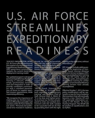 13
T h e B e a c o n | N o v e m b e r 2 0 1 5
Always on Mission
She and the other U.S. assembled
at Fort Knox, Kentucky meeting up
with U. S. Army cadets, completing
pre-deployment requirements and
going through the Soldier Readiness
Process (SRP). The next three weeks
were spent in country, and then the
last week was spent back at Fort
Knox cleaning up paperwork and
doing the reverse SRP.
“The purpose of this mission was for
Army ROTC cadets to gain an under-
standing of cultural differences, prior
to having to deploy to a combat
zone,”Busmann said.
The U.S. cadets bonded with theThai
cadets over sports activities like vol-
leyball, basketball, fencing, Muay
Thai (Thai boxing) and Thai dance.
They tutored their counterparts’
English language skills daily.
The Americans enjoyed cultural
opportunities found in adventure
travel books and the Internet Movie
Data Base.
“During the weekend we had to
opportunity to travel to Hua Hin
where we visited a temple, visited
‘MonkeyTown’andspenttimeonthe
beach,KanchanaburiProvincewhere
we visited an elephant park and the
Erawan National Park,”Busmann said.
“We also traveled to Kanchanaburi
where we visited a military museum
andthebridgeontheRiverKwai.Our
last weekend was spent in Bangkok
seeing the sites and shopping in the
open-air markets.”
“This mission is important for young
cadets to see and experience a
culture other than their own prior
to their commissioning…a combat
zone is not a good learning environ-
ment for cultural awareness. It also
teaches the cadets how to build
foreign relationships with their
peers.” Photos courtesy of Capt. Teresa Busmann
 