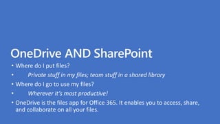 Microsoft Teams and SharePoint Working Together
– Key Features
• SharePoint Integration in
Microsoft Teams
• Platform wher...