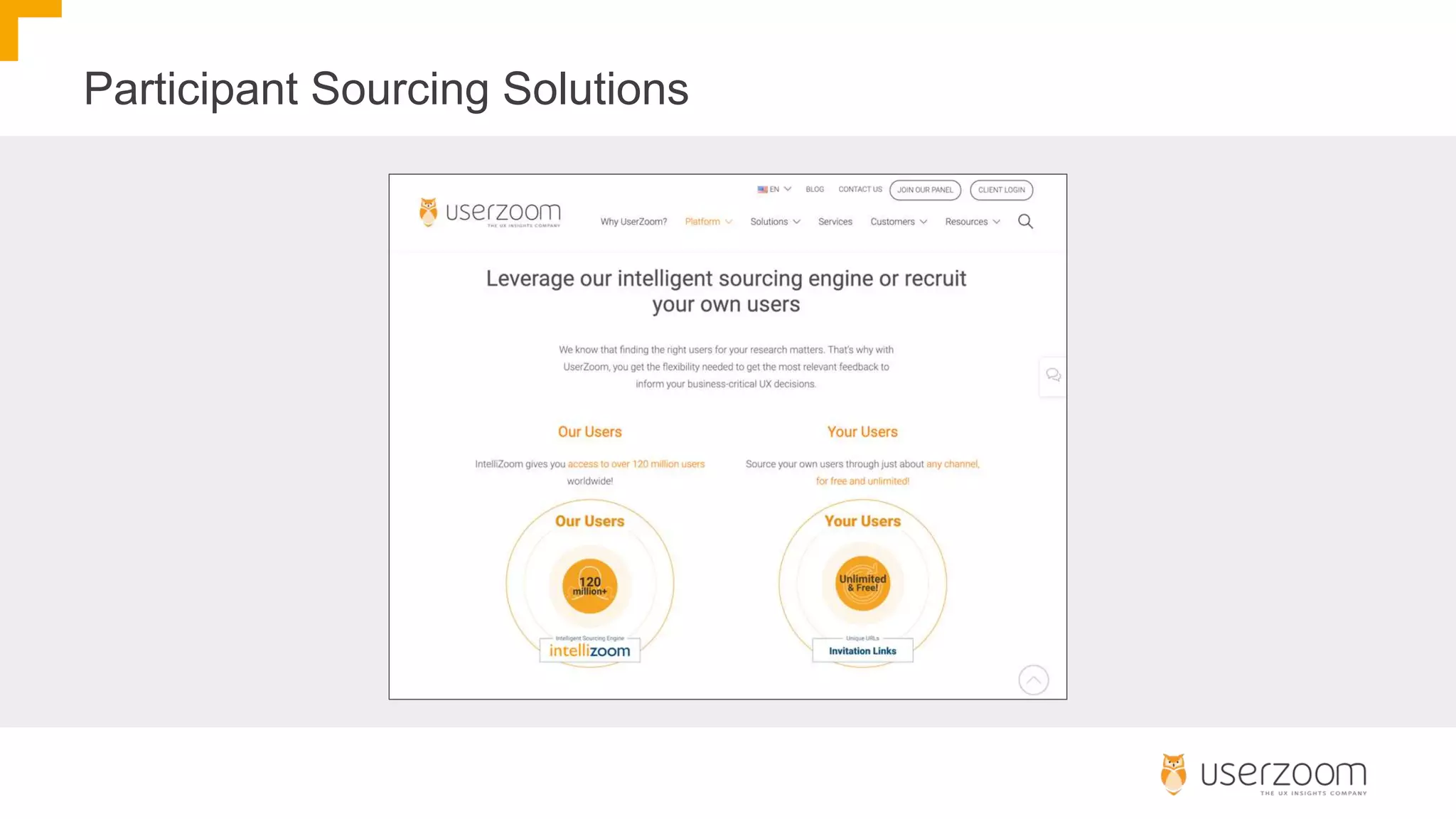 Participant Sourcing Solutions
 