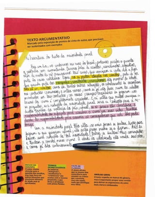 I-I
DESV TERM(
DESNECESSAR
As palavras
"marginaisJ;
"assa1tantes"e
"criminosos"são
usadascom o mesmo
propósito, o que
deixa a produção
com Poucafluidez.
ASSU,. m w
Oautor chama
'tenção para a
'estão dos assaltos,
1"s logo foca em
utras situações qt
r envolvem men ,
de idade sem s,
iprofundar.
V a r u r l u ar1
que.0~jove êm
consciênciapara
assumir os crimes
que cometem,
mas não expõe
nada queju que
essa ideia.
. .L'.,' J..
, .
 