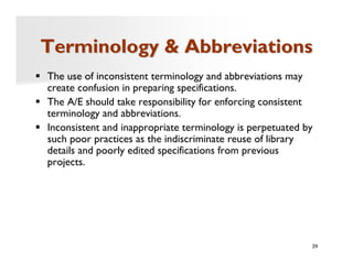 2011 CTM Session 1: Terminology for Construction | PDF