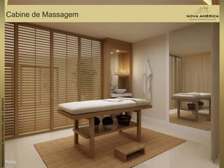 Materialpreliminardeusointerno,sujeitoaalterações.
Cabine de Massagem
Materialpreliminardeusointerno,sujeitoaalterações.
 