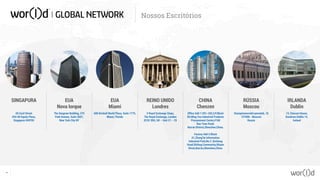 SINGAPURA EUA
Nova Iorque
Nossos Escritórios
EUA
Miami
600 Brickell World Plaza, Suite 1775,
Miami, Florida
The Seagram Building, 375
Park Avenue, Suite 2607,
New York City NY
20 Cecil Street
#04-06 Equity Plaza,
Singapore 049705
REINO UNIDO
Londres
2 Royal Exchange Steps,
The Royal Exchange, London
EC3V 3DG, UK – Unit 21 – 25
Office Add 1:201~203,2/F,Block
B3,Ming You Industrial Products
Procurement Center,#168
Bao Yuan Road,
Bao’an District,Shenzhen,China.
Factory Add 2:Block
A1,ZhongTai Information
Industrial Park,No.2 ,Dezheng
Road,Shilong Community,Shiyan
Street,Bao’an,Shenzhen,China.
Staropimenovskii pereulok, 18
127006 - Moscow
Russia
13, Classon House,
Dundrum Dublin 14,
Ireland
CHINA
Chenzen
RÚSSIA
Moscou
IRLANDA
Dublin
4
 