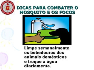 DICAS PARA COMBATER O MOSQUITO E OS FOCOS 