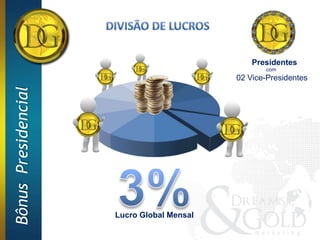 Presidentes
                                                  com
                                           02 Vice-Presidentes
Bônus Presidencial




                     Lucro Global Mensal
 