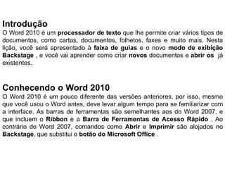 Word 2019 - Aula 02 - Aprendendo a digitar textos 