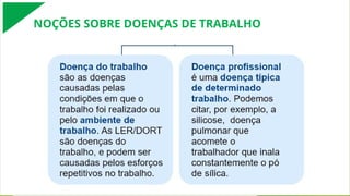 NOÇÕES SOBRE DOENÇAS DE TRABALHO
 