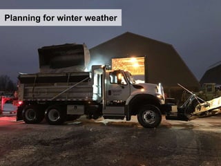 12
Planning for winter weather
 