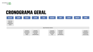 START DO
PROJETO
PROMOÇÃO
SPFW
BOLETIM NOVA INDICA
FASHION
EXPERIENCE
DIA DAS
MÃES
FASHION
EXPERIENCE
DIA DOS
NAMORADOS
FASHION
EXPERIENCE
DIA DOS
PAIS
FASHION
EXPERIENCE
FESTAS DE
FIM DE ANO
ATIVAÇÃO
ESPECIAL
FESTIVAL
NOVABRASIL
 