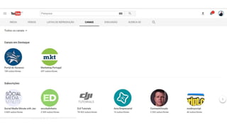 Nova interface YouTube - Porto Canal