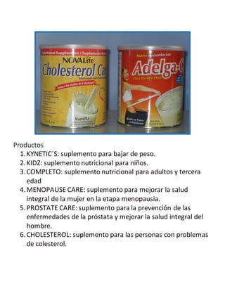 NOVALIFE suplementos alimenticios | DOCX