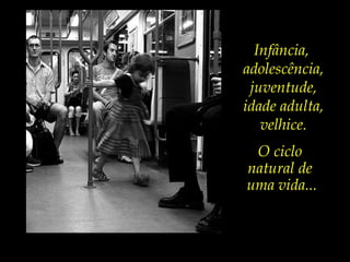 Infância,
adolescência,
juventude,
idade adulta,
velhice.
O ciclo
natural de
uma vida...
 