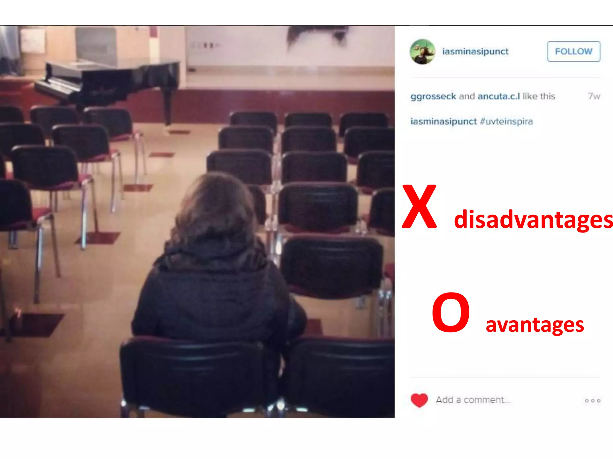X disadvantages
O avantages