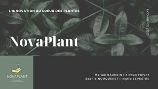 L'INNOVATION AU COEUR DES PLANTES
NovaPlant
Marion BAUMLIN I Kirwan FIEVET
Sophie NOUQUERET I Ingrid SEVESTRE
E-COMMERCE|2020
01
 