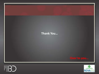 Thank You…
Over to you…
 