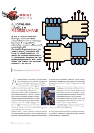 Novaresi articolo robotica-automazione Logistica Management ottobre 2018