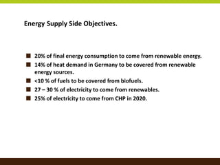 Renewable Energy Policy in Germany