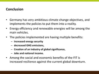 Renewable Energy Policy in Germany