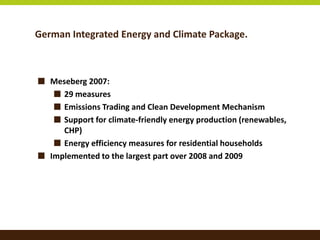 Renewable Energy Policy in Germany