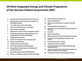 Renewable Energy Policy in Germany