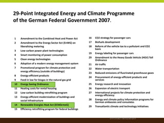Renewable Energy Policy in Germany
