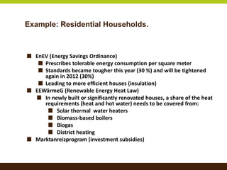 Renewable Energy Policy in Germany