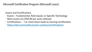 https://docs.microsoft.com/en-us/learn/certifications/
 