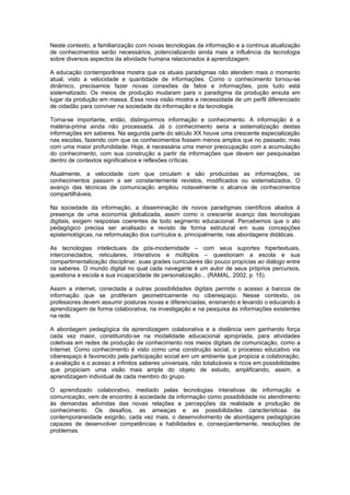 Novas Relações e Novas Linguagens