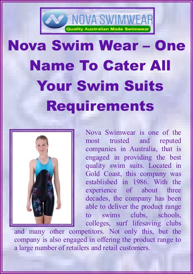 Nova swim wear one name to cater all your swim suits requirements