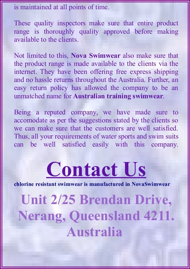 Nova swim wear one name to cater all your swim suits requirements