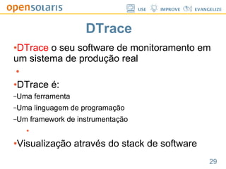 Solaris Dtrace, Resource Manager and Zones.