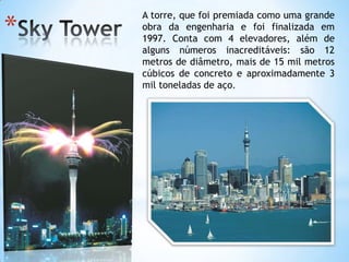 A torre, que foi premiada como uma grande
*   obra da engenharia e foi finalizada em
    1997. Conta com 4 elevadores, além de
    alguns números inacreditáveis: são 12
    metros de diâmetro, mais de 15 mil metros
    cúbicos de concreto e aproximadamente 3
    mil toneladas de aço.
 