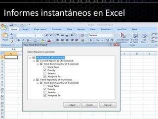 Informes instantáneos en Excel