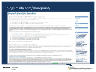 blogs.msdn.com/sharepoint/
 
