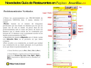Novedades Guía de Restaurantes en  Paginas  Amarillas. es 
