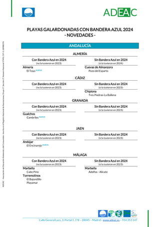 Calle General Lacy, 3. Portal 1, 1ºB – 28045 – Madrid - www.adeac.es – 914 353 147
ADEAC
–
Asociación
de
Educación
Ambient...