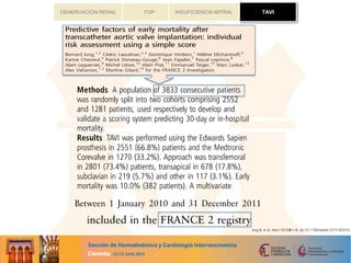 TAVIFOP INSUFICIENCIA MITRALDENERVACIÓN RENAL TAVI
 