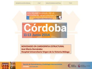 TAVIFOP INSUFICIENCIA MITRALDENERVACIÓN RENAL
NOVEDADES EN CARDIOPATIA ESTRUCTURAL
José María Hernández
Hospital Universitario Virgen de la Victoria.Málaga
 