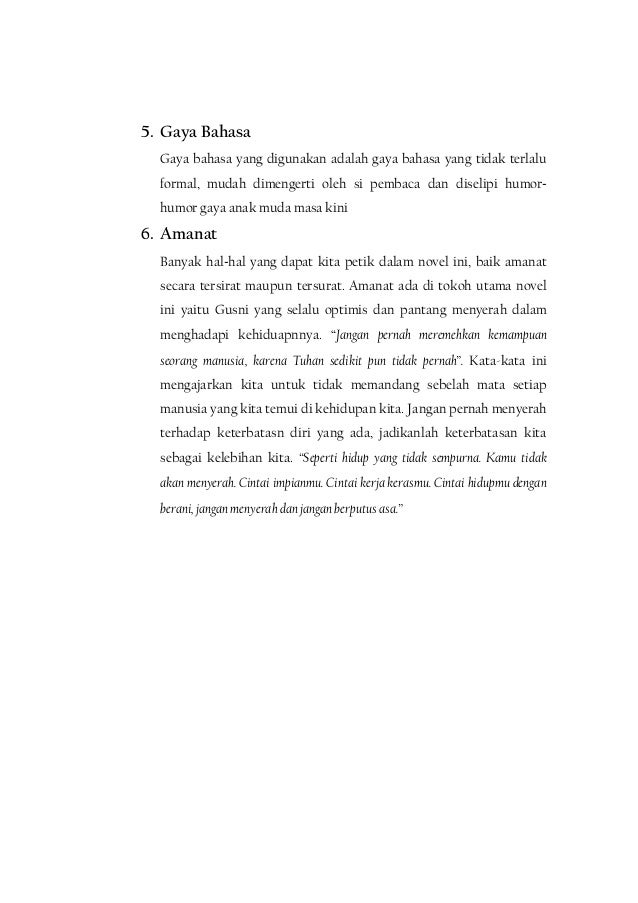 Contoh Cerita Novel Adalah - Gumpang Baru x