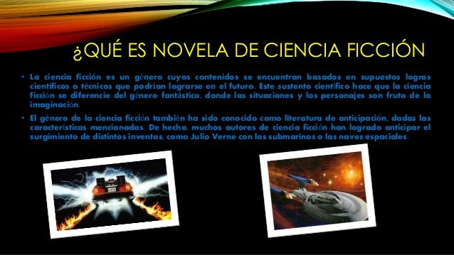 NOVELA DE CIENCIA FICCIÓN