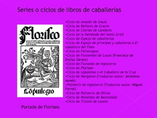 Novela de caballeria PPT
