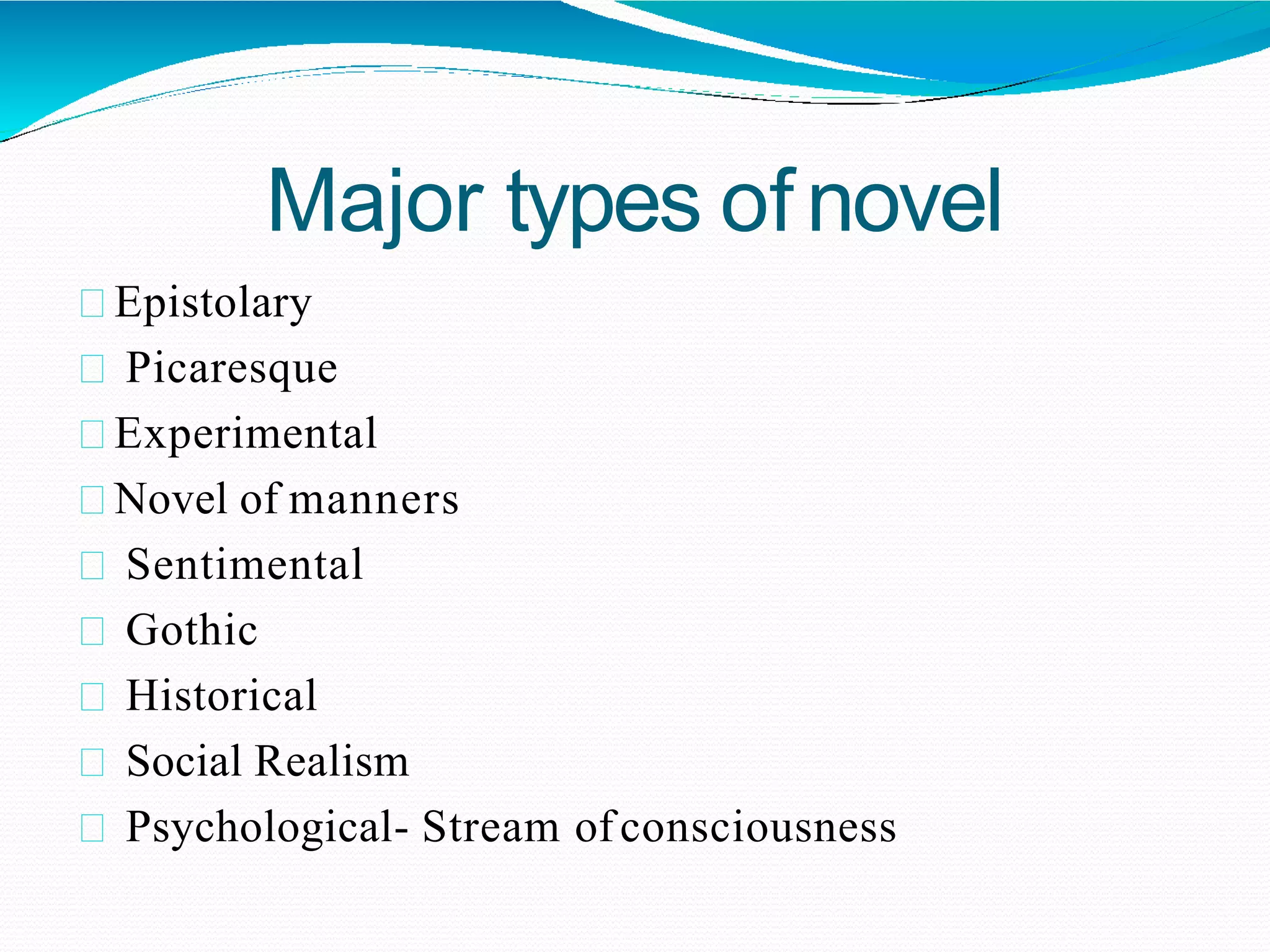 Novel and its types | PPTX