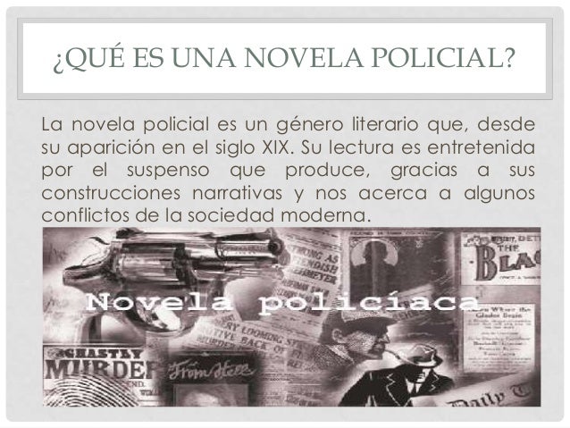 Resultado de imagen de novela policiaca