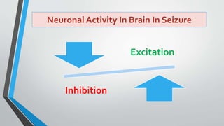 Neuronal Activity In Brain In Seizure
Excitation
Inhibition
 