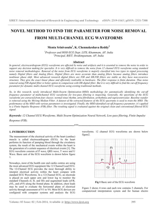 Novel method to find the parameter for noise removal | PDF