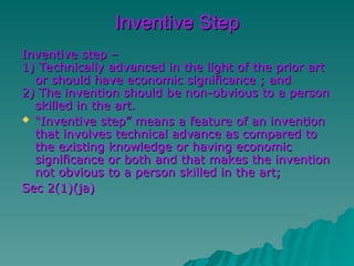Inventive Step Image Novelty-Inventive Step- in patents filed in india .ppt