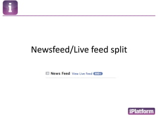 Newsfeed/Live feed split