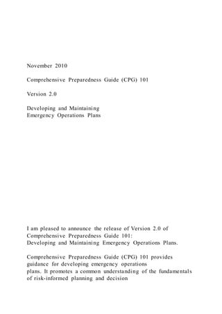 November 2010 comprehensive preparedness guide (cpg) 101 | DOCX